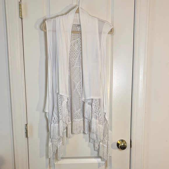 White Fringe Cardigan - Picture 2 of 4
